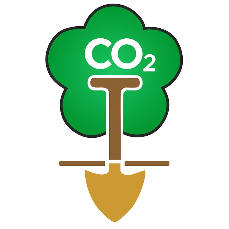 Logo Azienda Sostenibile che pareggia la CO2 immessa